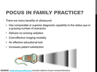 Pocus Modality Point of Care Ultrasound - Hyperechoic Future in Family Practice? | PDF
