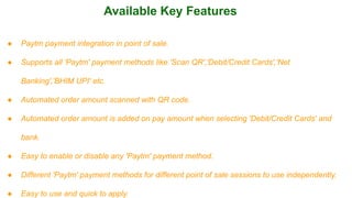 Paytm Pos Process Point of Sale Paytm All in One Payment | PDF