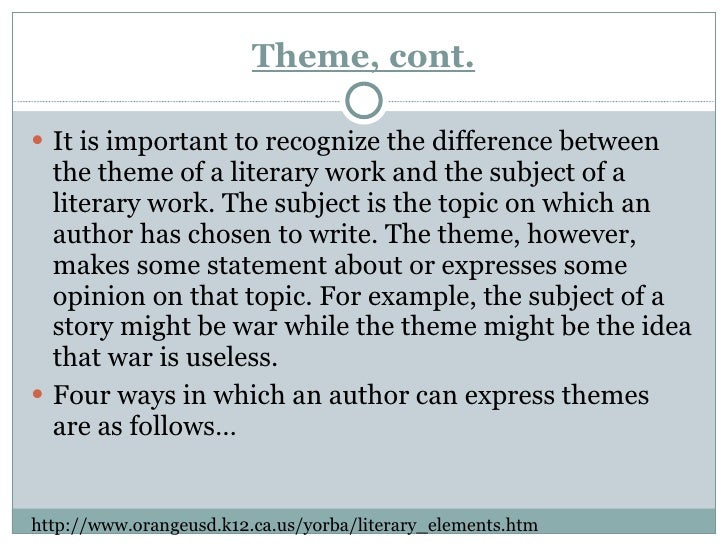 point of view and theme point theme