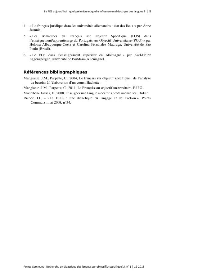 Le Fos Aujourd Hui Quel Perimetre Et Quelle Influence En Didactique