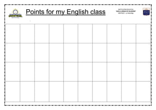 Points for my English class
INSTITUCIÓN EDUCATIVA
“ADELA LENGUA DE CALDERÓN”
SANTIAGO – La Venta Baja
 