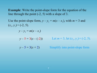 Point slope form (2).ppt..... Algebra 1 for tutoring | PPT
