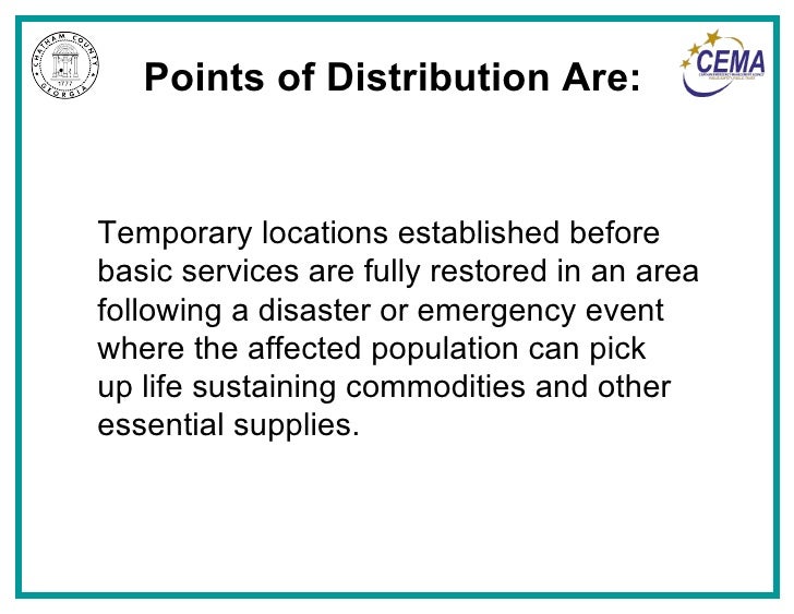 Points of distribution