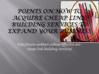 http://www.seoblast.co/how-effective-are-
       cheap-link-building-services/
 