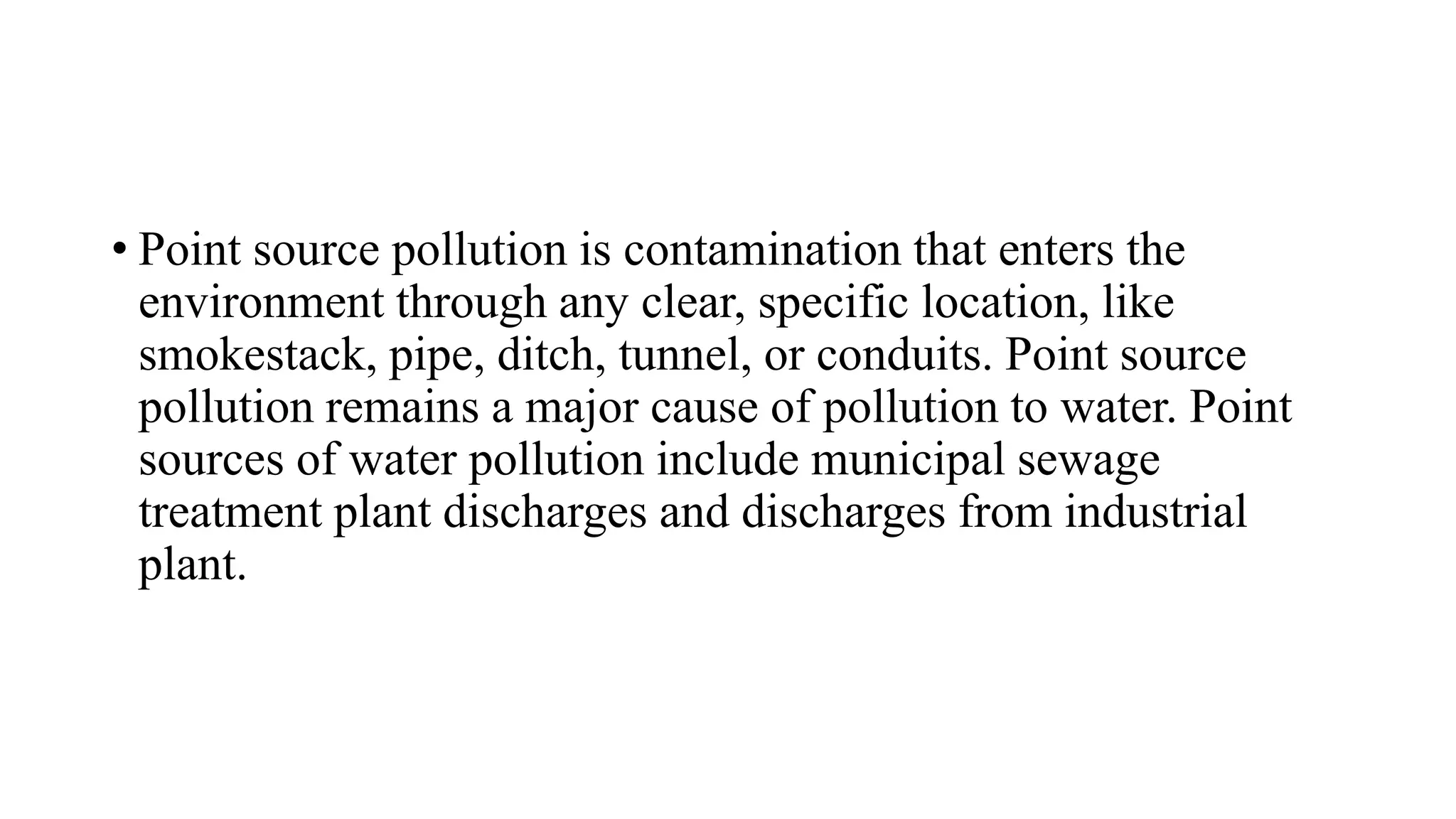 point source and non poinr source in water pollution | PPTX
