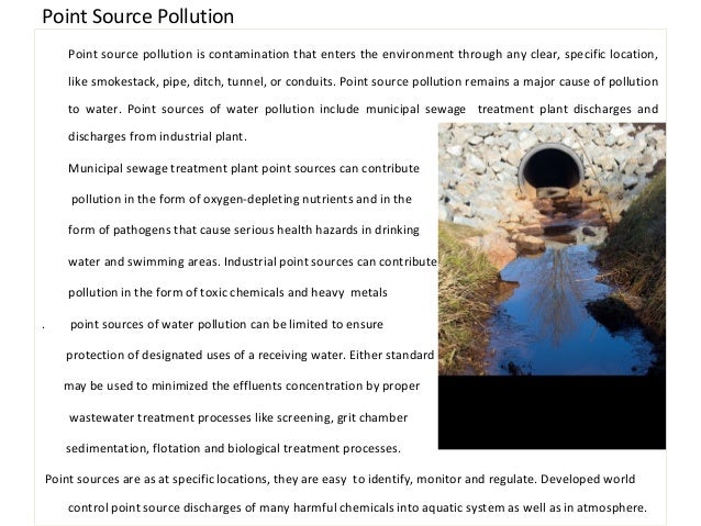 Point Source And Non Point Source Pollution