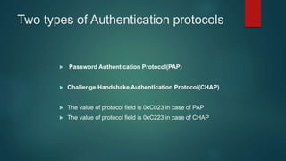 Point to point protocol | PPP - Nitish Jadia | PPTX