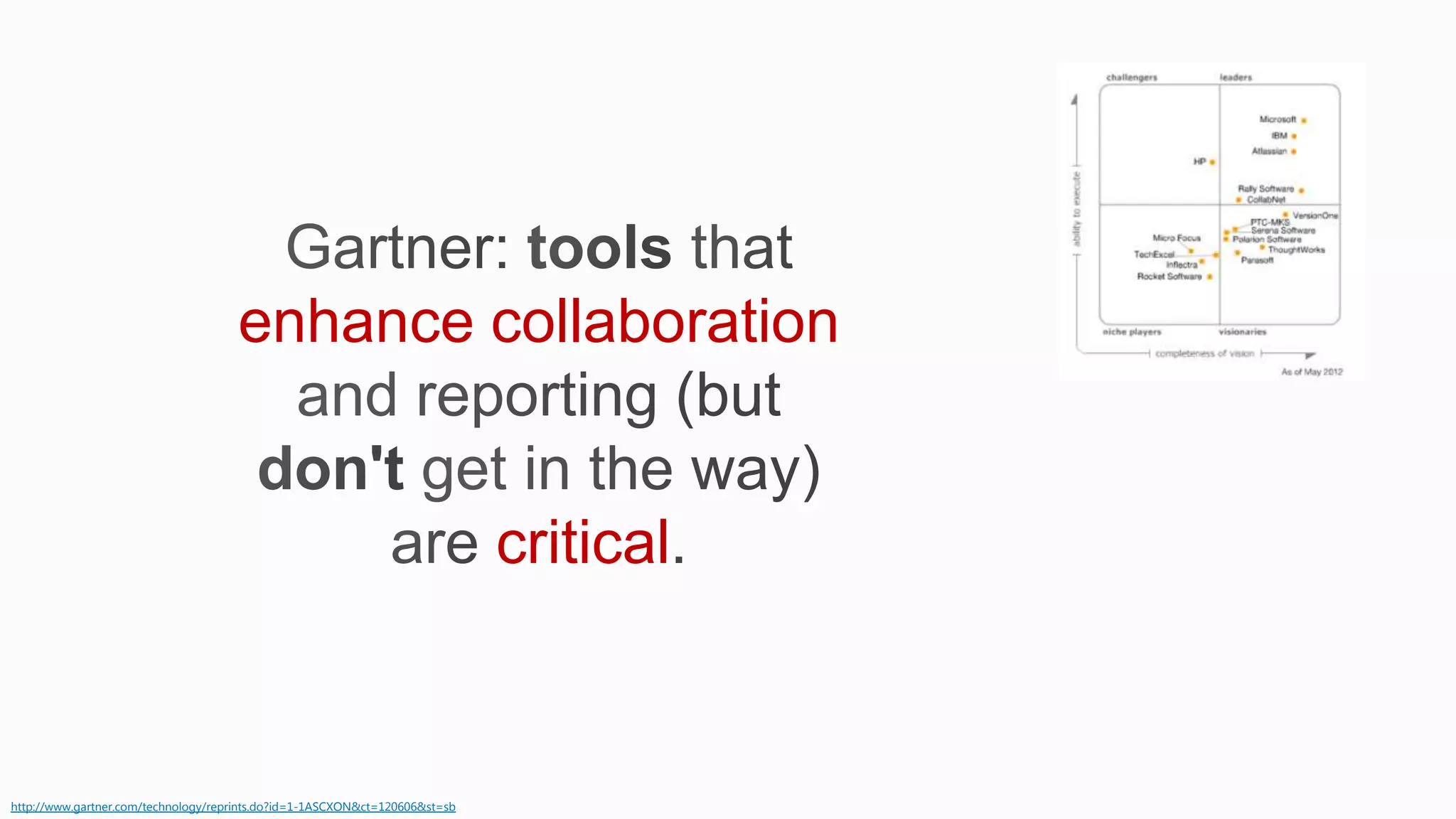enhance collaboration


                                                                             critical



http://www.gartner.com/technology/reprints.do?id=1-1ASCXON&ct=120606&st=sb
 