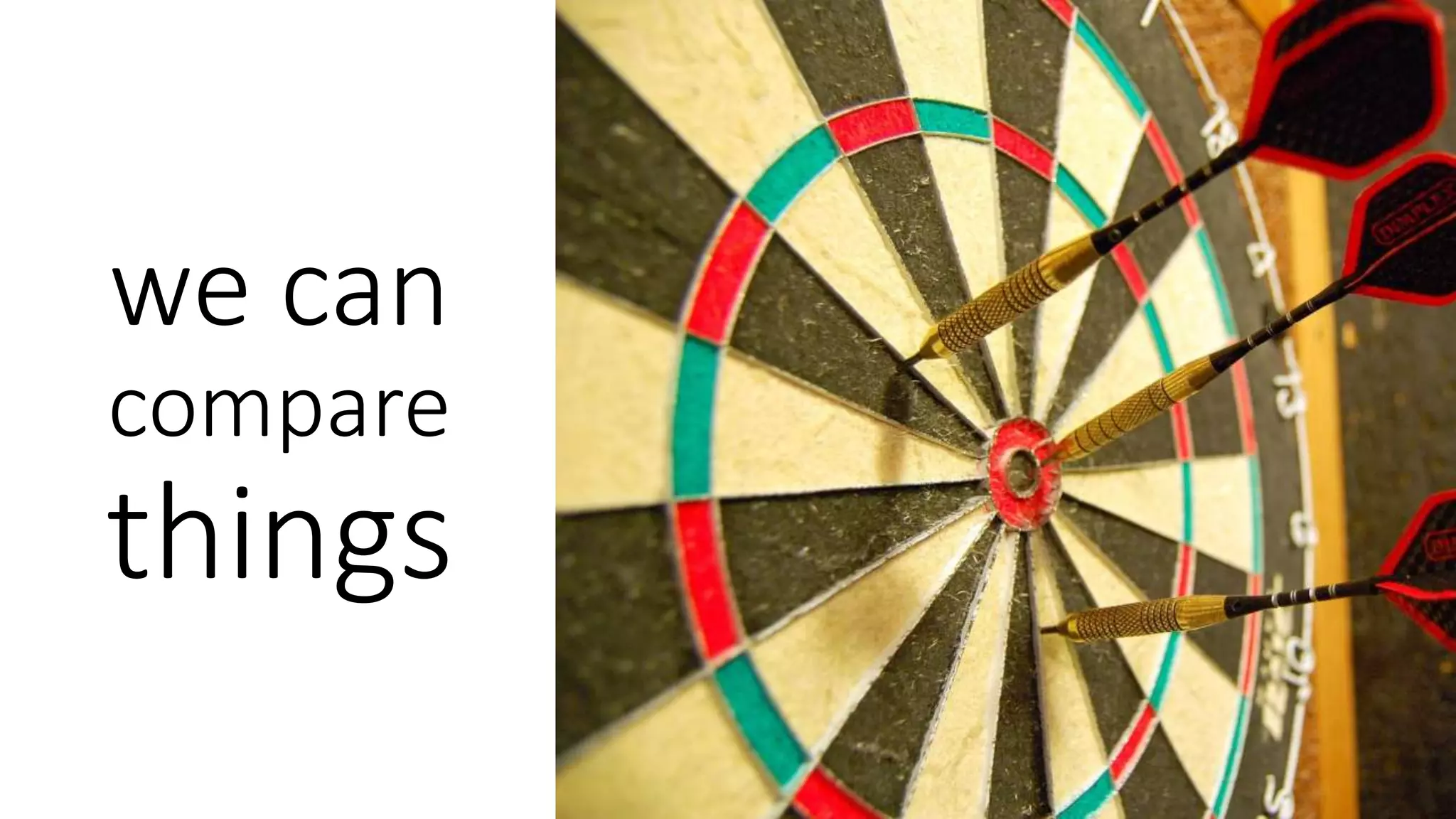 we can
compare
things
 