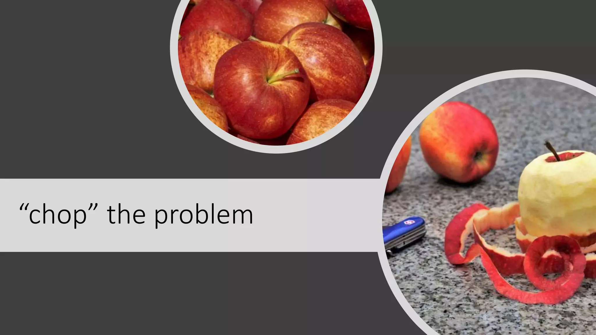 “chop” the problem
 