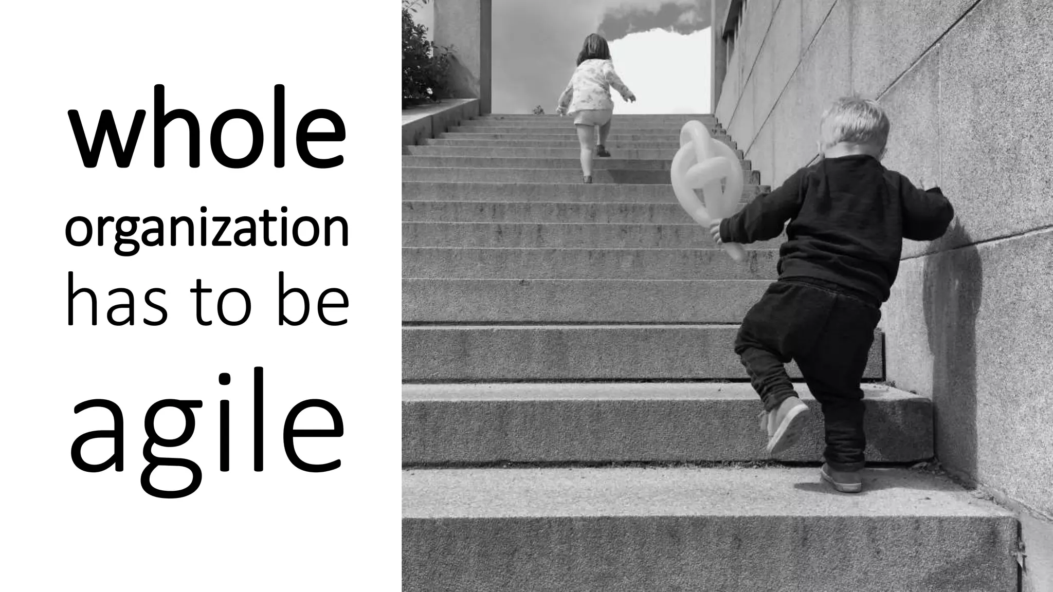 whole
organization
has to be
agile
 