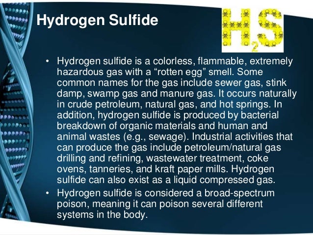 poison gas powerpoint hydrogen sulfide poison