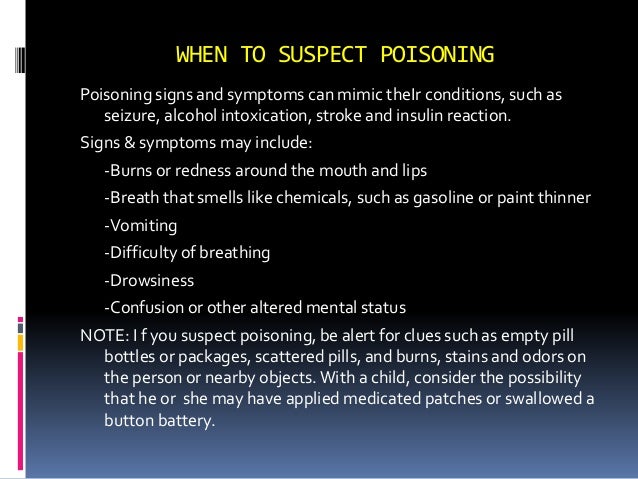 Poisoning