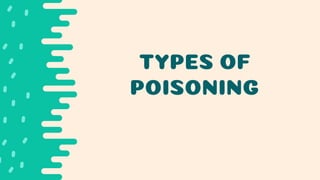 TYPES OF
POISONING
 