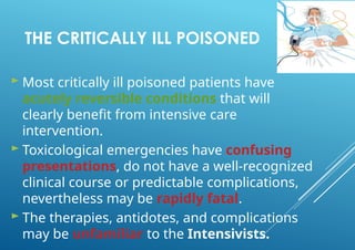 Approach to the critically ill poisoned patient in ICU.pptx