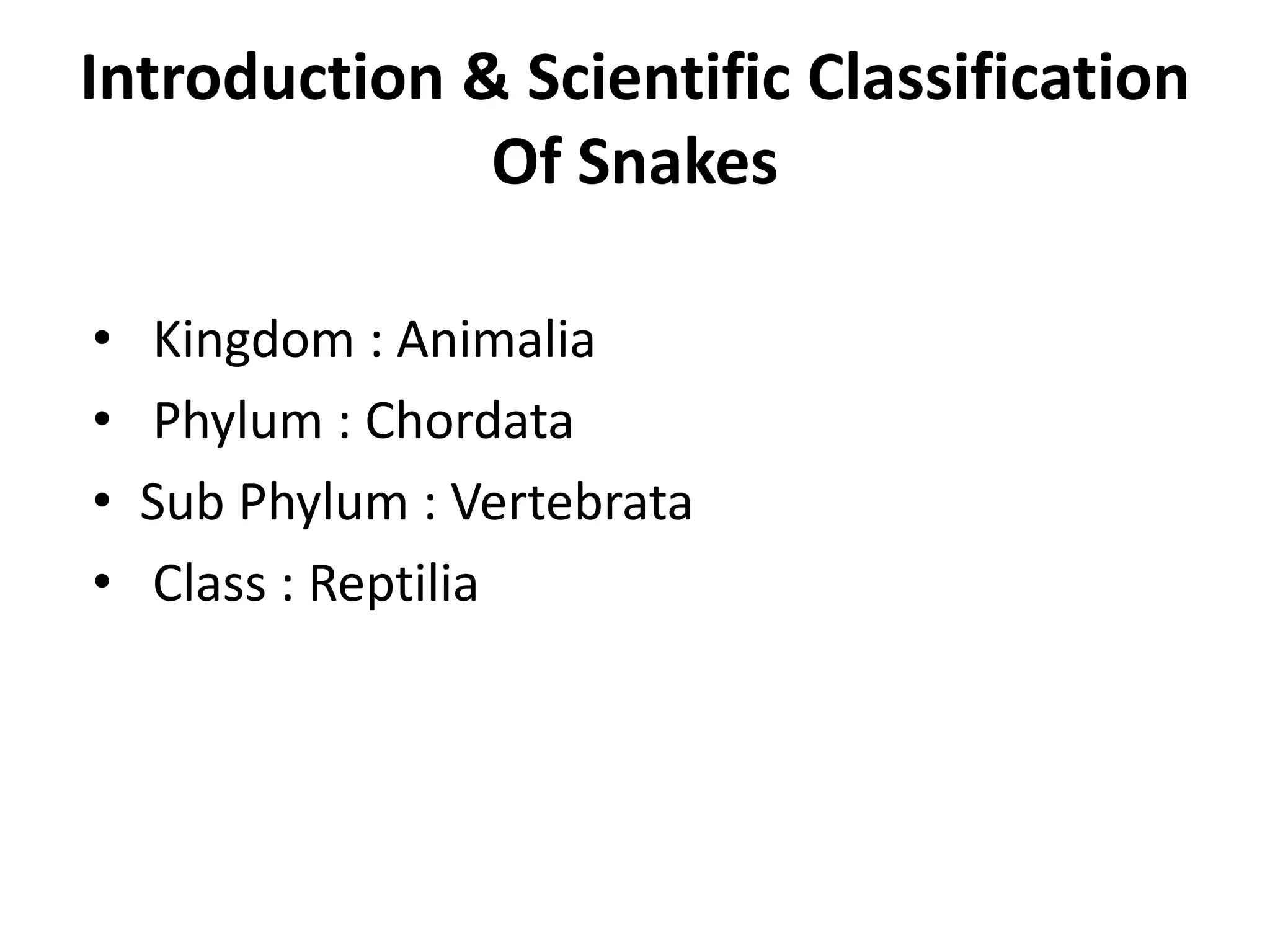 Poisonous and non poisonous snakes | PPTX