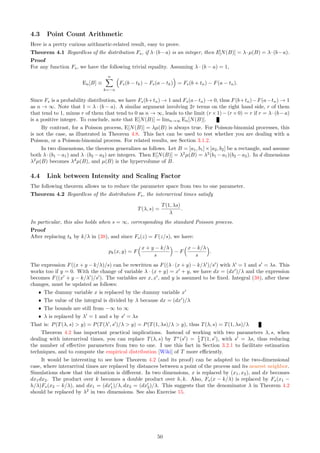Y axis the imaginary part. In complex number notation, (Xk, Yk) is denoted as Xk + iYk. Here σ = 1
2 and
t = 24,556.59. Not only this value of σ + it is on the critical line [Wiki] since σ = 1
2 , but it is actually an
excellent approximation to a non-trivial root [Wiki] of the Riemann zeta function. Thus, starting at (0, 0), after
an infinite number of steps (k = ∞), we end up back at (0, 0) as shown on the left plot in Figure 21. In between,
the path is pretty wild! No wonder why a proof of the famous Riemann Hypothesis [Wiki] still remains elusive.
I used the elbow rule to detect the number of sinks, denoted as m. A sink is when – on its path to
convergence – the iterations get stuck for a while around a center, circling many times before resuming the
normal path, creating the appearance of circular clusters. The final sink is centered at (0, 0) since σ + it is a
root of η. If σ  0 is close to zero, and t is large, the number of sinks can be much larger, and you may need far
more than 104
iterations to reach the final sink, called “black hole”. For the elbow rule, I first computed the
empirical percentiles of the distance between (Xk, Yk) and (Xk+τ , Yk+τ ) with τ = 100, ignoring the first 1000
points where the path is most erratic. Then, I chose the v(m)’s as follows: v(1) corresponds to the maximum
distance, v(2) to the 99-th percentile of the distances, v(3) to the 98-th percentile, and so on. The remaining
computations, once the v(m) are computed, are identical to those in the previous section. The method found
m = 8 sinks.
The data, including formulas, charts, and iterative computations of (Xk, Yk) for k = 1, . . . , 104
(done in
Excel), is on the Elbow Riemann tab, in the PB inference.xls spreadsheet. You can modify the parameters
highlighted in orange in the spreadsheet: in this case, σ in cell B16, and t in cell B17. The reason why “jumps”
appear in the sequence (Xk, Yk) is explained and further illustrated for the one-dimensional case – the imaginary
part of the Dirichlet eta function η(z) – in Exercise 25. Tables of zeros of the Riemann zeta function (up to the
first two million), published by Andrew Odlyzko, are available here.
3.5 Boundary Effect
A realization of a point process (or data), say in two dimensions, is typically observed through a rectangular
window. Yet there are nearest neighbors located outside the observation window. Thus, there is a boundary
effect, which may create a bias in statistics such as point count or nearest neighbor distance. The problem is
obvious if you look at Figure 2. It is magnified if
ˆ the underlying distribution F attached to each point of the Poisson-binomial process, has a thick tail (for
instance, F is Cauchy),
ˆ the number of observed points is small,
ˆ or the scaling factor s is large.
The problem is mentioned throughout this textbook: see boundary effect in the glossary. In particular, see a
solution in Section 3.1.2, in the context of parameter estimation.
In the literature, it is sometimes referred to as edge effect, see [5] available here. The unobserved data,
outside the window of observations, is called censored data. Some statistics are more sensitive than others to
boundary effects. The standard fix is to compute statistics of interest in a sub-window (best if you don’t know
the underlying model), or to correct for the bias (if you know the model).
For instance, say you simulate (2N + 1)2
points (Xh, Yk) with h, k ∈ {−N, . . . , N}. To minimize boundary
effects when computing the average distance between nearest neighbors, you only look at points with index
(h, k) satisfying max(|h|, |k|) ≤ n. Here, n is smaller than N. By how much? The topic of this section is to
answer that question. Some nearest neighbors may satisfy max(|h|, |k|) ≤ n and are thus in the smaller window
(determined by n), and some may not but are still in the bigger window (determined by N). Some nearest
neighbors could even be outside the bigger window if the difference between n and N is not big enough; in
that case, a wrong nearest neighbor will be picked up, and a wrong nearest neighbor distance (too large for the
point in question) will be computed. The end result is a bias in the average nearest neighbor distance computed
on the observations, making it appear slightly larger than it actually is. By choosing N and n carefully, this
problem can be minimized.
The issue is well illustrated in Figure 2: what you see is the smaller window; yet some arrows are pointing
outside the window. These arrows point to nearest neighbors outside the small window; thus these neighbors
have to be located in a bigger window, and indeed a bigger window (not shown in the picture) was used to
produce the image.
3.5.1 Quantifying some Biases
Now, let’s quantify the bias in question. If F has a thick tail or s is large, a point (Xh, Yk) in the window of
observations may have its index location (h, k) far away (that is, max(|h|, |k|)  N), and thus won’t be generated
(in other words, missing). Also, some points, despite having an index location (h, k) with max(|h|, |k|) ≤ n
in the index space , might have their actual location (Xh, Yk) in the state space, far outside the window in
44
 