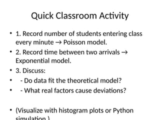 Poisson_Exponential_Introuction with applications | PPTX