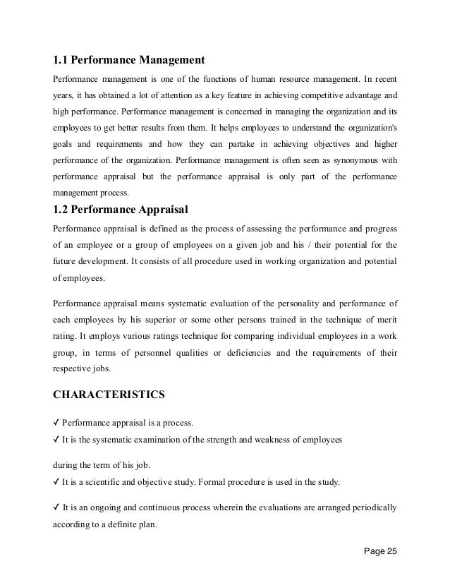 dissertation on performance appraisal