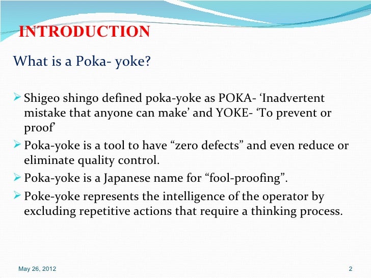 Poka yoke