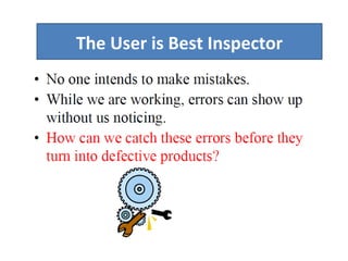 The User is Best Inspector
 
