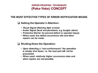 Poka yoke error proofing | PDF