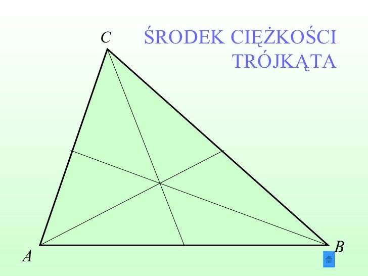 środek Ciężkości W Trójkącie Równobocznym Trójkąt i jego własności