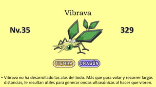 Vibrava
• Vibrava no ha desarrollado las alas del todo. Más que para volar y recorrer largas
distancias, le resultan útiles para generar ondas ultrasónicas al hacer que vibren.
 