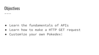Pokedex Project Using Api Make your own Pokédex with the Pokéapi & Node/Express! | PDF