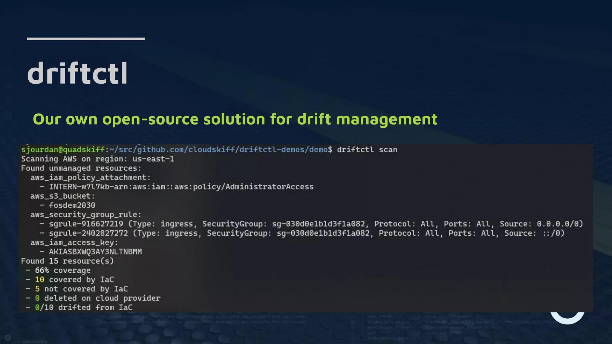 driftctl
Our own open-source solution for drift management
 