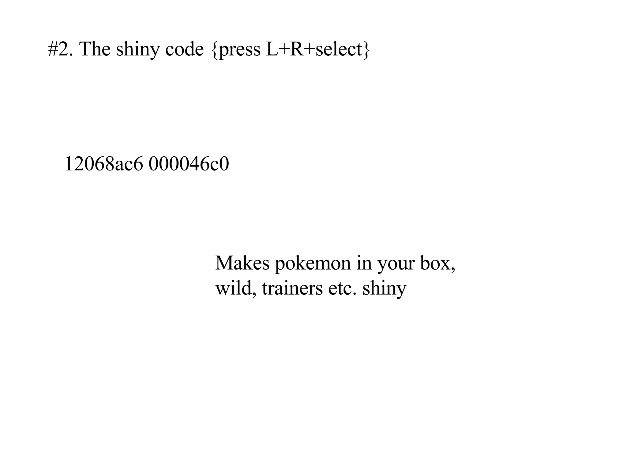 pokemon diamond action replay codes PPT