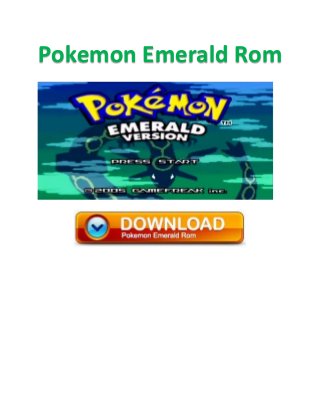 Pokemon Emerald Rom
 