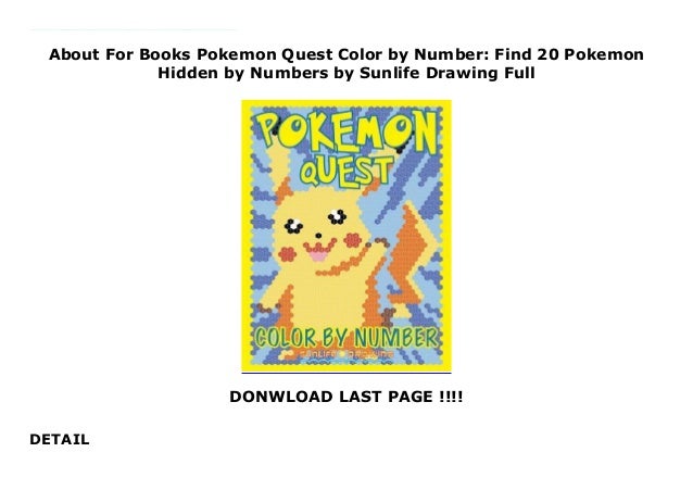 About For Books Pokemon Quest Color By Number Find 20 Pokemon Hidde