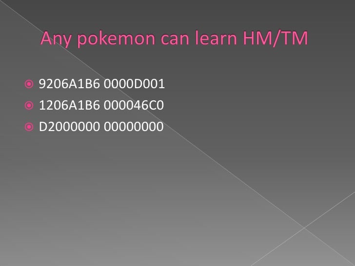 Pokemon Action Replay Codes