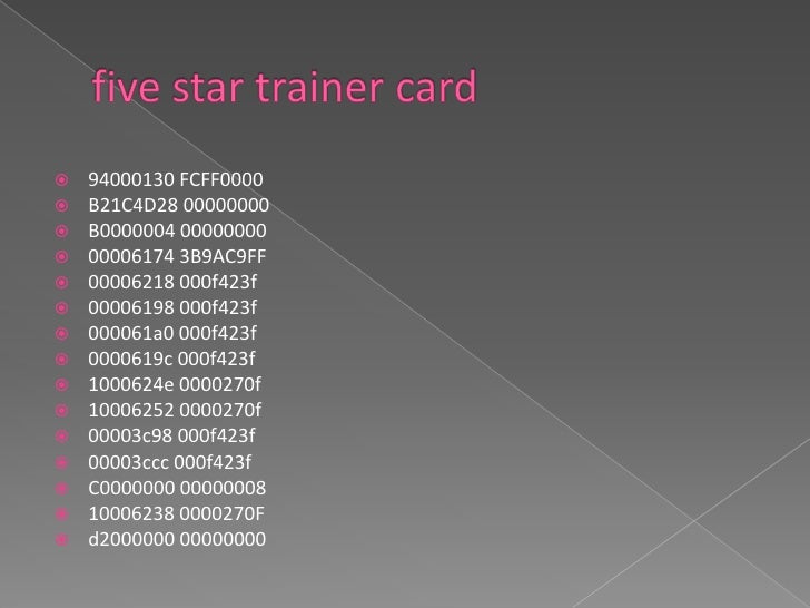 Pokemon Action Replay Codes