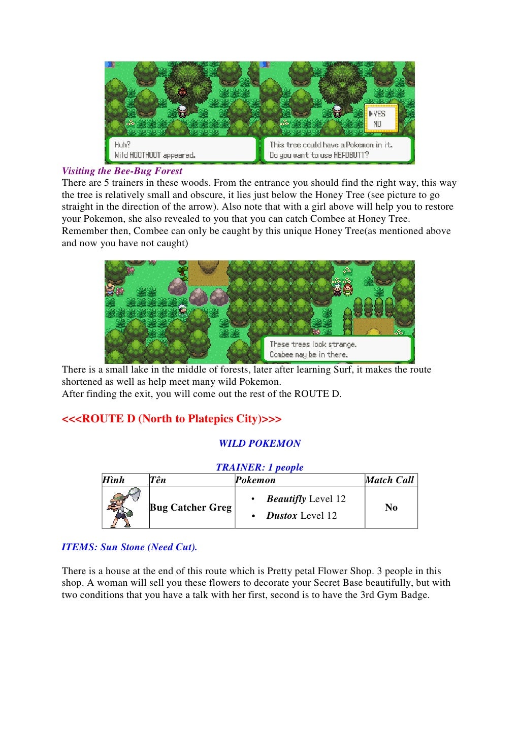 Pokemon flora sky guide (english)