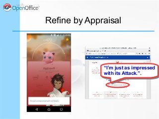 Refine by Appraisal
“I’m just as impressed
with its Attack.”.
“I’m just as impressed
with its Attack.”.
 