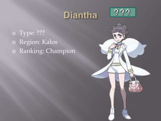



Type: ???
Region: Kalos
Ranking: Champion

 