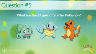 Pokemon Basic Questions Pokemon Trivia Virtual | PPTX