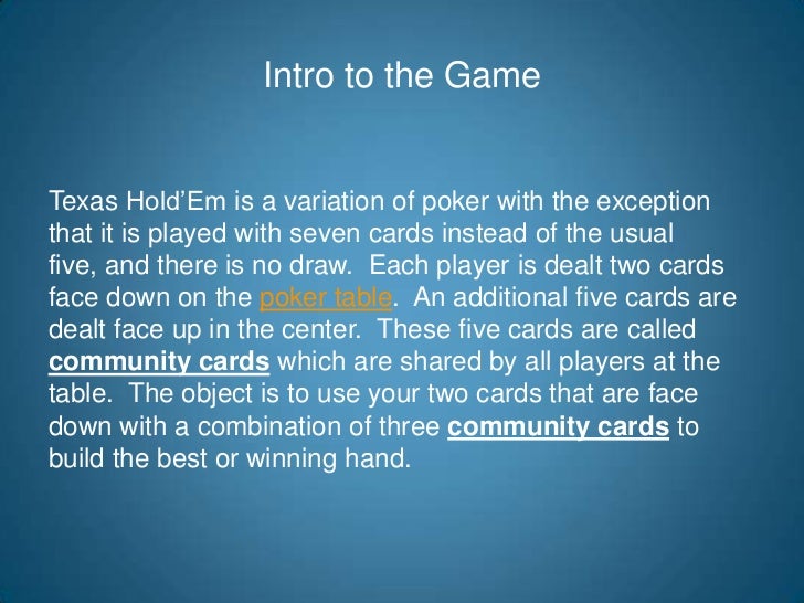 What do poker terms mean