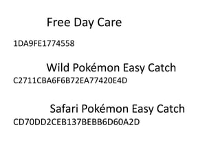 Cheats Gameshark para Pokémon Emerald Pokemon Saves PDF