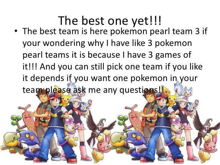 Pokémon teams pokmon teams