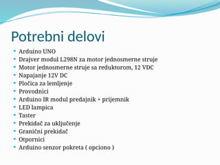 Pokretna kapija - projekat za projektnu nedelju | PPT