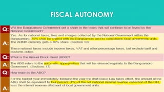 FISCAL AUTONOMY
 