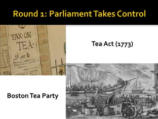 Tea Act (1773)
BostonTea Party
 