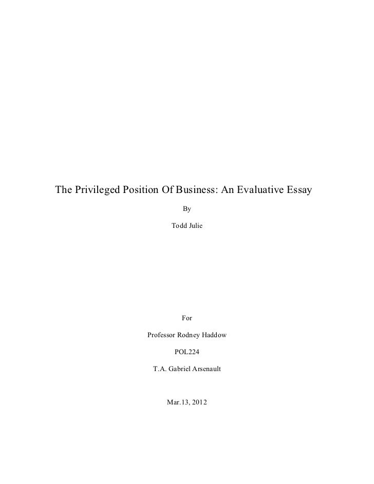 The privileged position of business essay 07 image