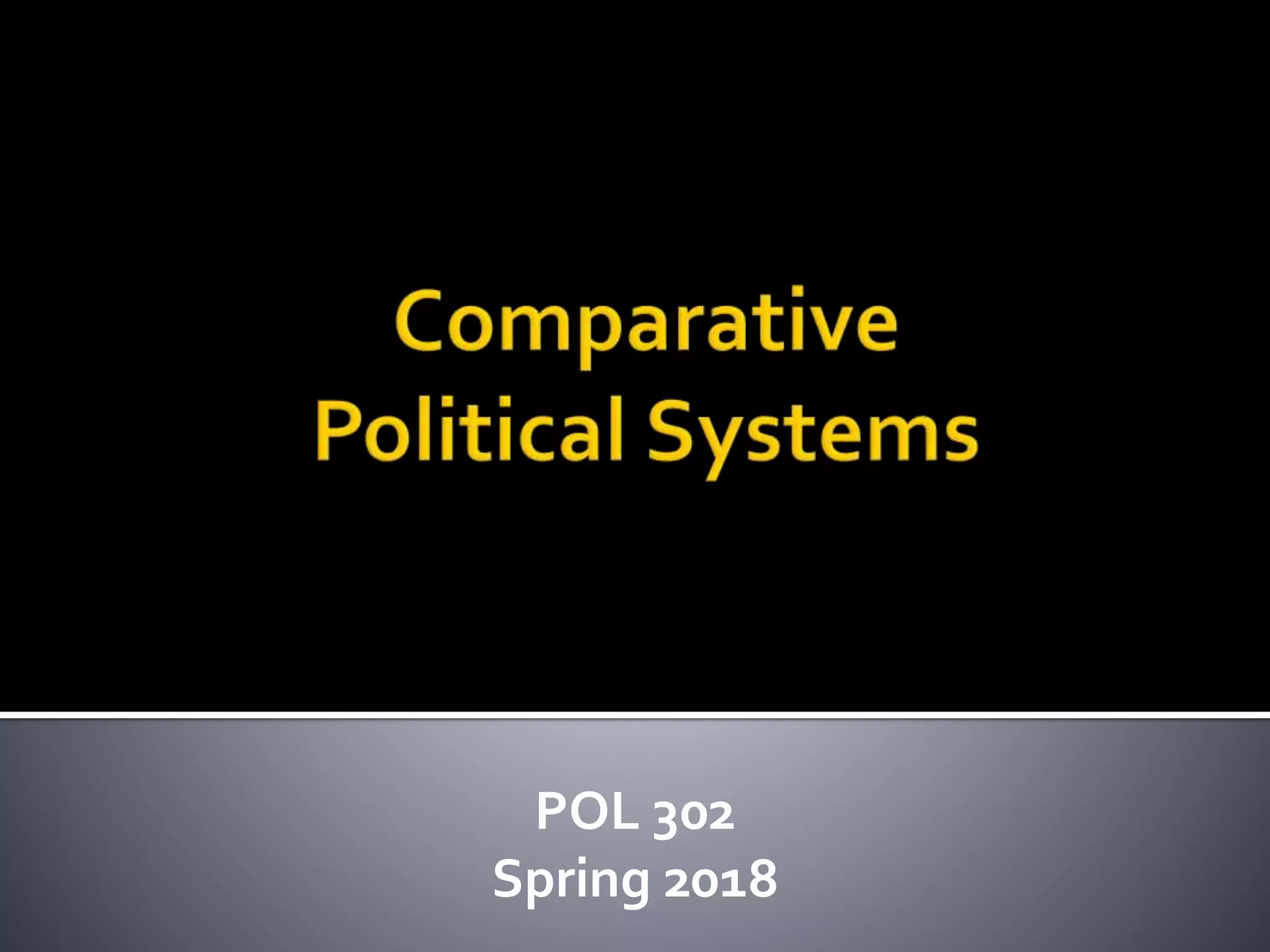 POL 302
Spring 2018
 