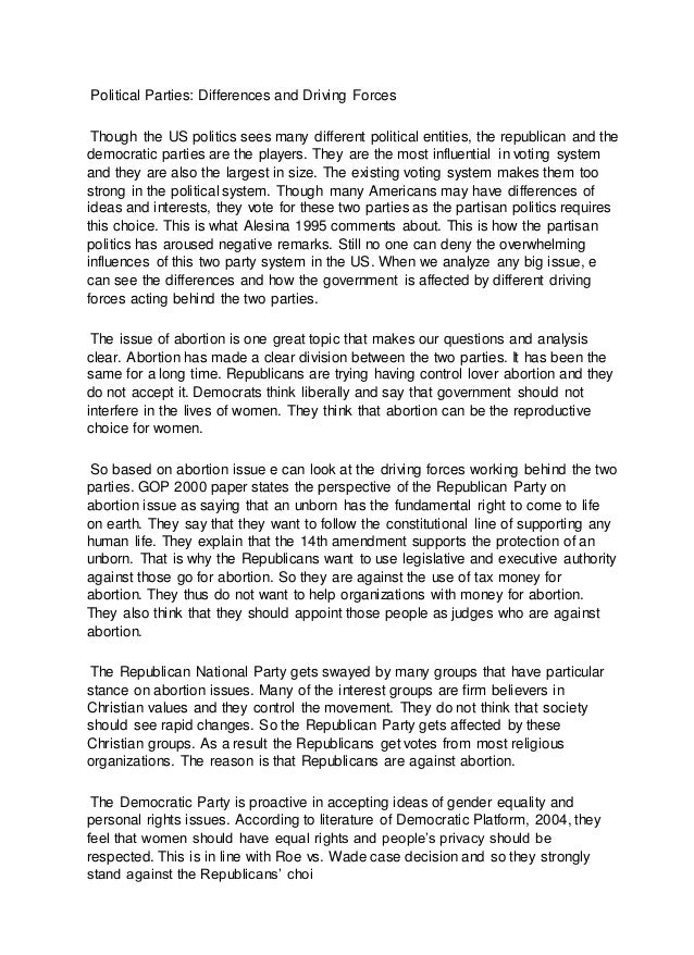 Essay on political parties