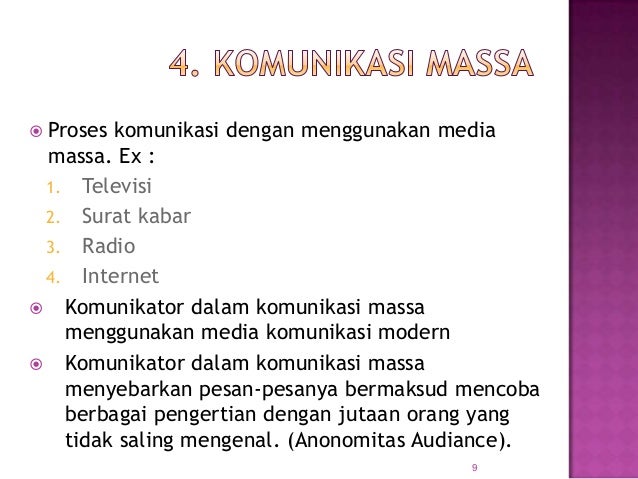 Pola pola komunikasi di indonesia