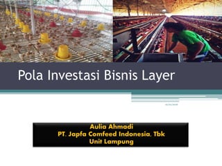 Pola Investasi Bisnis Layer
Aulia Ahmadi
PT. Japfa Comfeed Indonesia, Tbk
Unit Lampung
10/01/2016
 